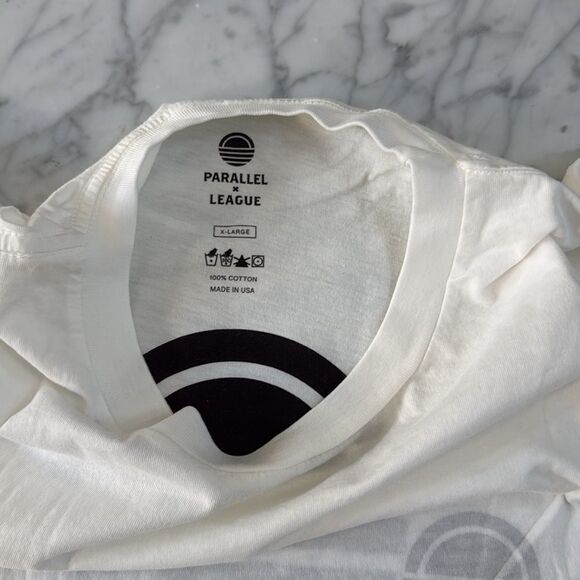 NIB Parallel x League- White Tee Size XL Mens - Picture 3 of 8